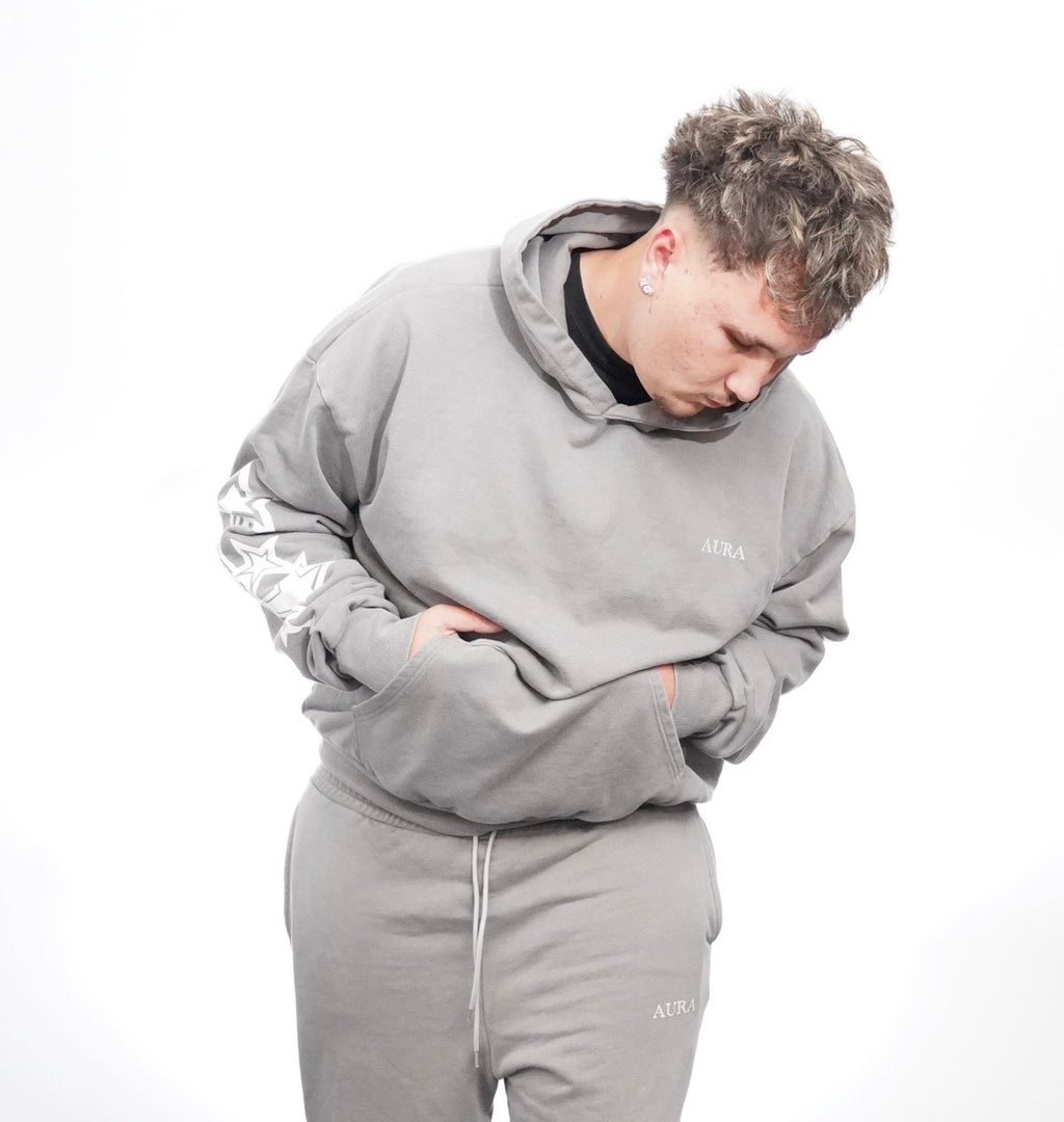 Heavyweight Oversized Hoodie – Cement Set